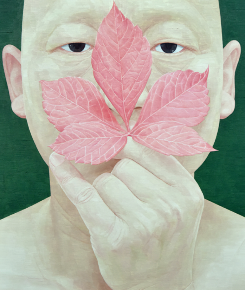 변웅필_한 사람으로서의 자화상-담쟁이 · 캔버스에 유채 · 120×100cm · 2016 · Self-portrait · Oil on canvas