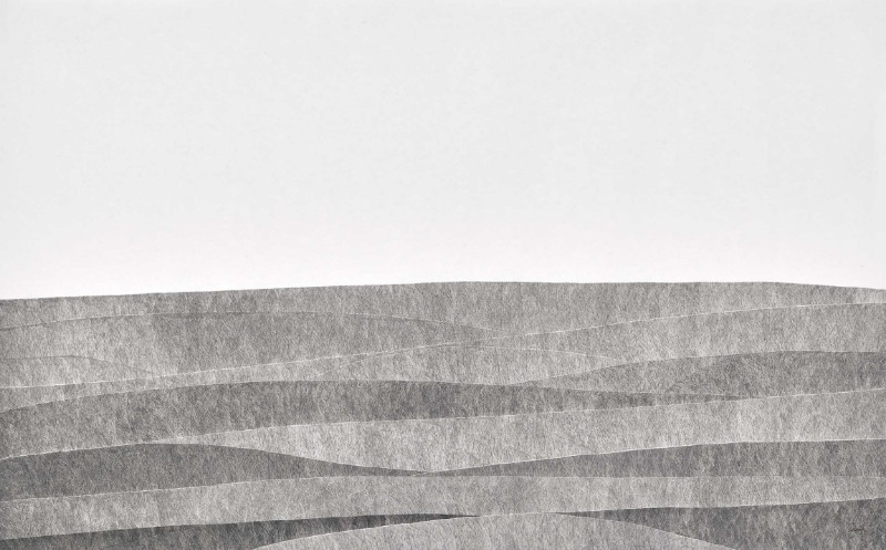 쌓여진 순간들 · 한지에 먹 · 94x151cm · 2019 · Sedimented moments · oriental ink on hanji