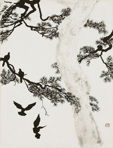 Liquid Drawing-Study on Tree 8105 · Ink on Paper · 35×46cm · 2019 · Liquid Drawing-Study on Tree 8105 · Ink on Paper