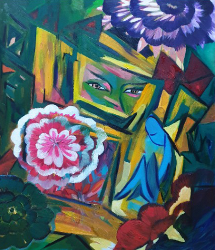 갈등 · oil on canvas · 45x52cm · 2019 · Conflict · oil on canvas