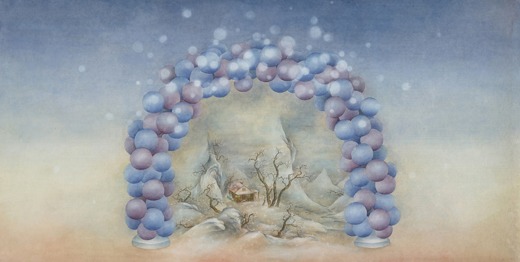 가자 행복의 나라로 (행복의 나라로 오세요3) · 한지에 분채 · 85x165cm · 2019 · Let's go!!! happy land