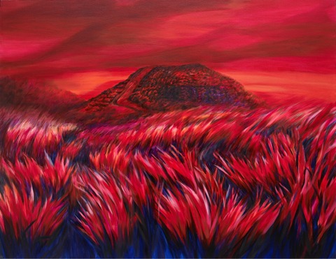 새별오름-저녁 · Oil on Canvas · 112x145.5cm · 2019 · Se-byul Oreum : evening · Oil on Canvas