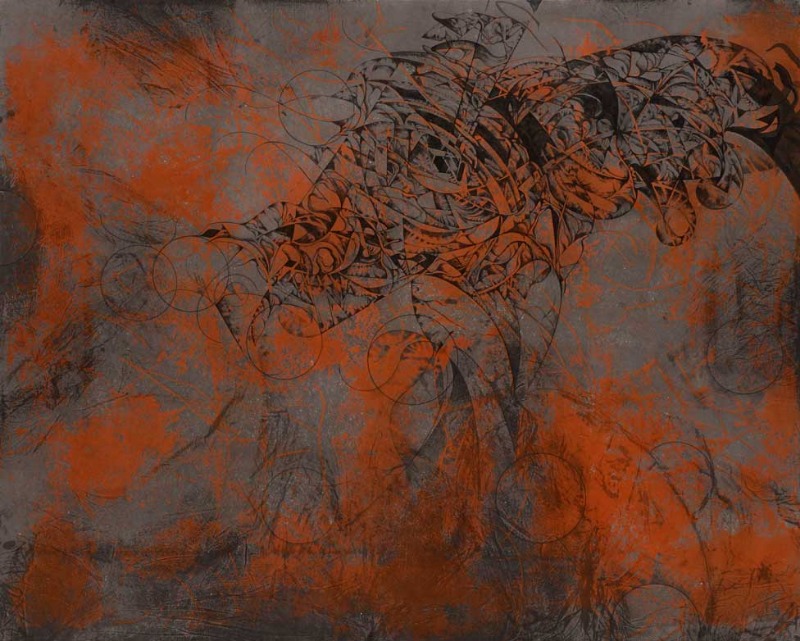 Premiere · ink and cinnabar red ink on paper · 130x162cm · 2019 · Premiere · ink and cinnabar red ink on paper