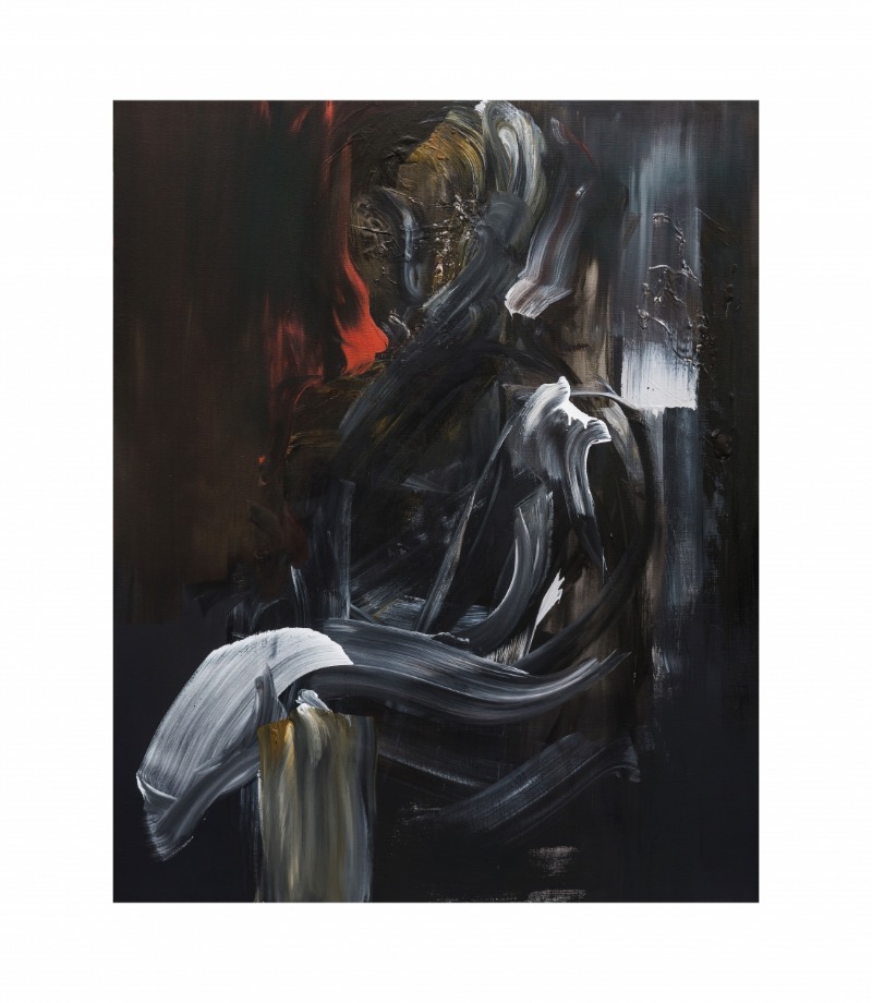 신자유주의자(The Neoliberal) (※그가 앉아있는 이유를 아는 사람은 아무도 없다.) · Acrylic on Canvas · 162x130cm · 2019 · The Neoliberal · Acrylic on Canvas