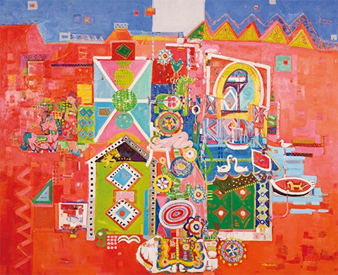 릴케의 시 · Acrylic+Oil on Canvas · 162.2x130.3cm · 2019 · Lilke's poem · Acrylic+Oil on Canvas