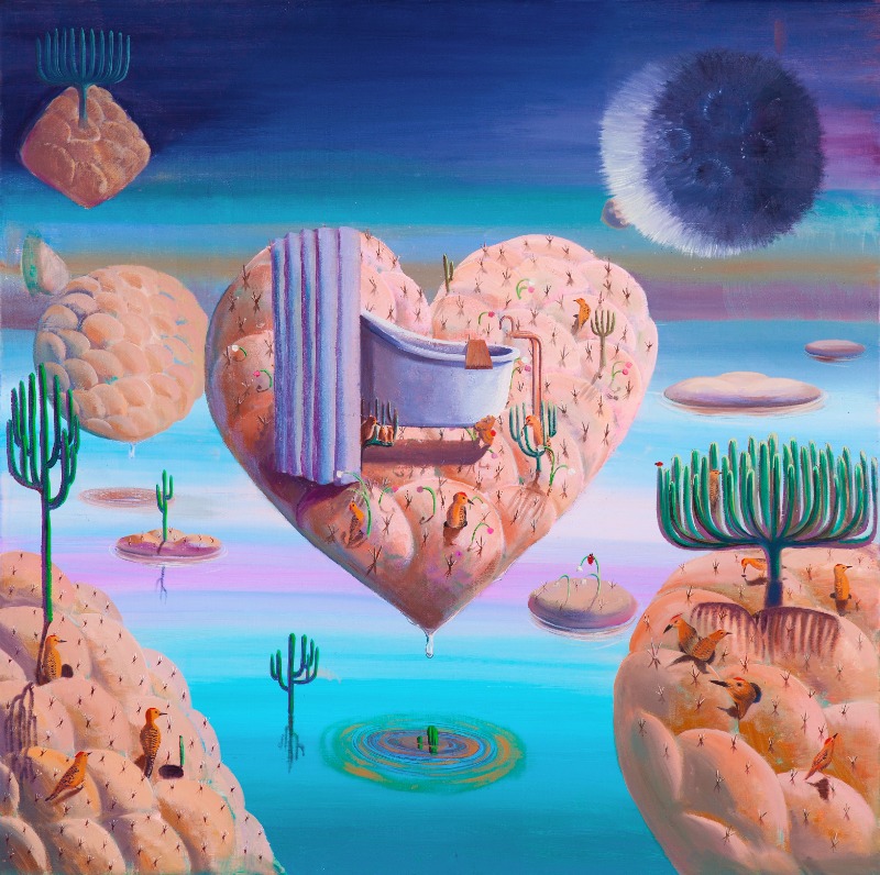 Rest on the Island · oil on cnavas · 91cmX91cm · 2019 · Rest on the Island · oil on cnavas