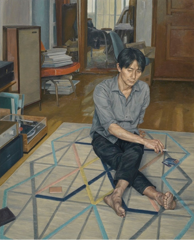 서동욱 〈담배를 피우는 DW〉 · 캔버스에 유화 · 162.2x130.3cm · 2019 · Smoker DW