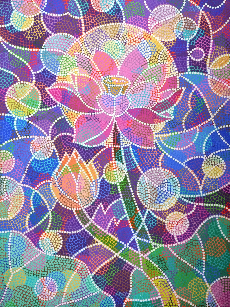 도원의 꽃 13 · 캔버스에 아크릴 · 41 x 31 cm · 2019 · Flower in Paradise 13 · Acrylic on canvas
