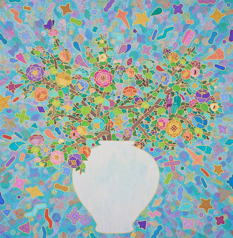 자유소생도 · 캔버스에 아크릴 · 130.3 X 130.3 cm · 2019 · Revive of freedom · Acrylic on Canvas