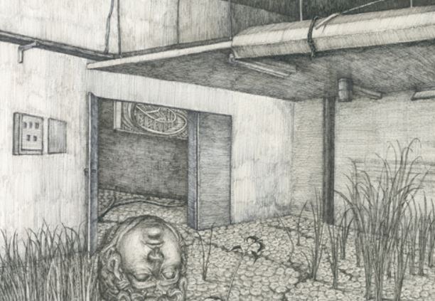 우연히 마주친 – life and death · 종이에 펜 · 24×32cm · 2018 · Life and death · Pen drawing