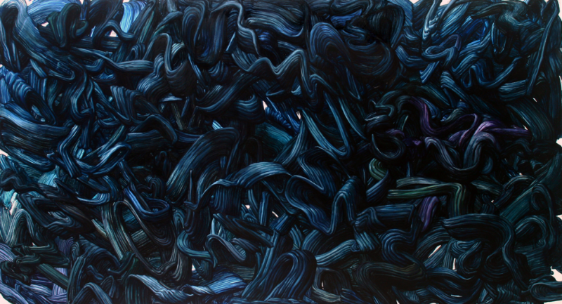 Black surface · Oil on canvas · 120X220cm · 2019 · Black surface · Oil on canvas