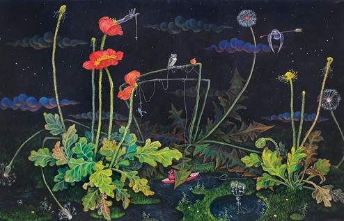 Chaos and Death · 한지에 아크릴채색 · 61×91cm · 2019 · Chaos and Death · Acrylic on korean paper