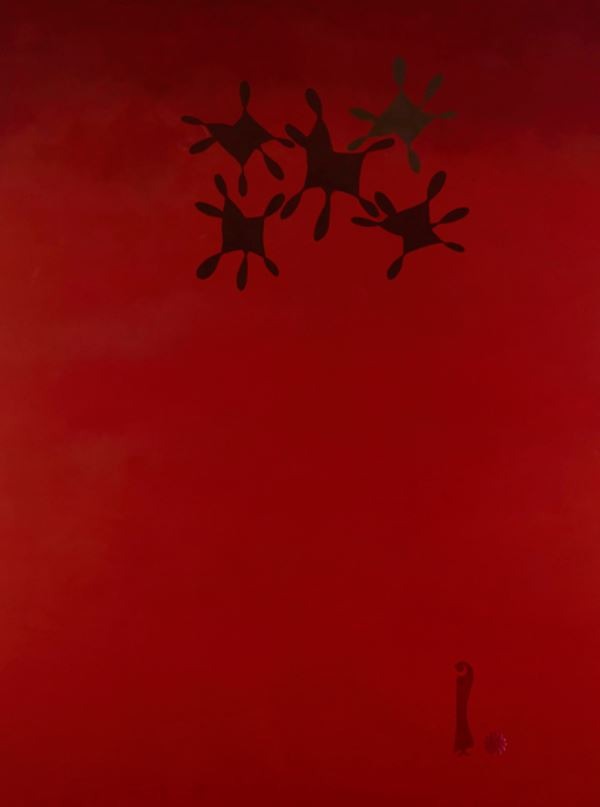 Scarlet 7 · 캔버스에 아크릴채색_ 천 · 296×195cm · 2019 · Scarlet 7 · Acrylic on canvas