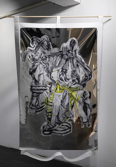 Park's memory 5 · 혼합재료(가변프레임에 은박비닐페인팅) · 176×111cm · 2019 · Park's memory 5 · Compound material