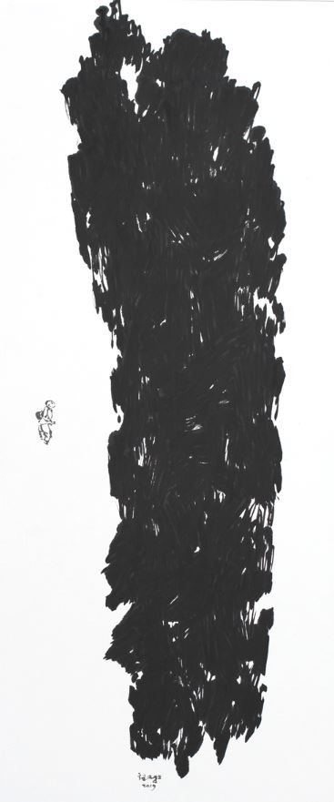 another nature-city1916 · 종이에 먹 · 136×52cm · 136×52cm · another nature-city1916