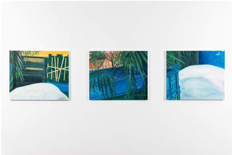 구멍_많은_박스 · oil on canvas · 50x61cm(each) · 2019 · hole_a lot of boxes · oil on canvas