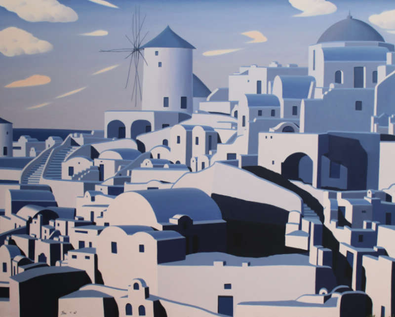노태웅 - 산토리니 · oil on canvas · 227.3x181.8cm · 2017 · Santorini · oil on canvas