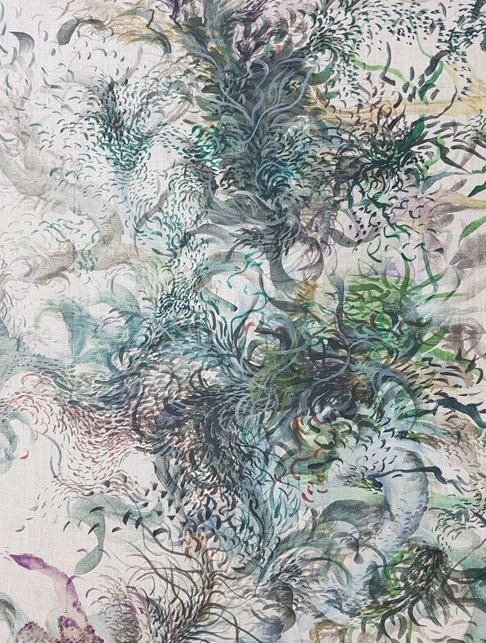 돋아나는 냄새-부분 · 캔버스에 과슈 · 162.2×130.3cm · 2019