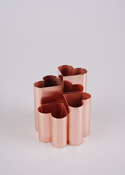 네잎클로버 필꽂이 · 적동 · 70*110, 110*110*, 130*110mm · Four-Leaf Clover vase