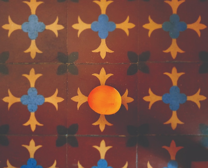 모자이크와 살구 · mosaic and apricot