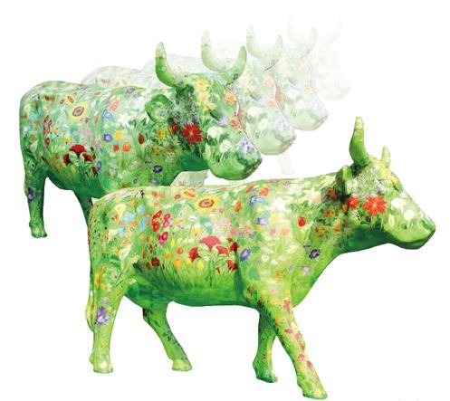 행복한 소 · 합성수지 · 170×250×170cm · 2019 · Happy cow