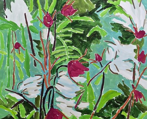 서른세송이 · 캔버스에 아크릴채색 · 60.6×72.7cm · 2019 · thirty-three