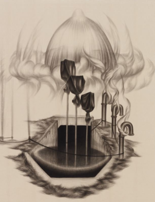 내가 여기 있다 · 한지에 먹 · 109×83cm · 2019