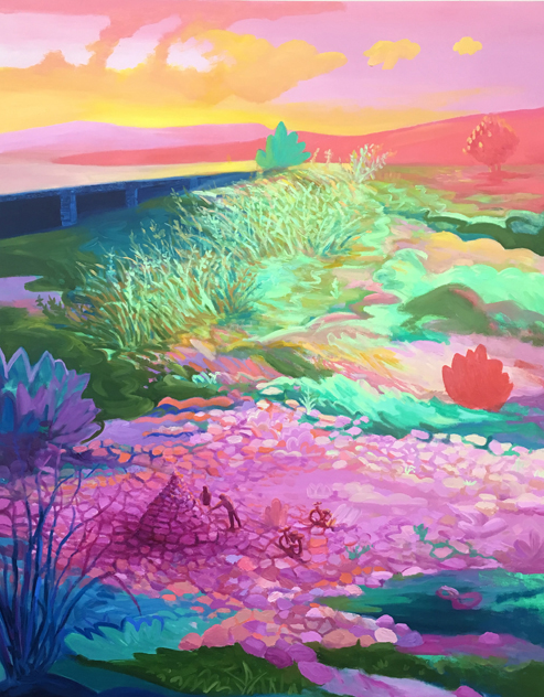 무언가를 비는 사람들 · 캔버스에 유채 · 116.8×91cm · 2019 · people who pray for something · Oil on canvas