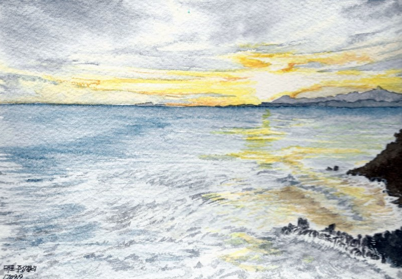 박지현_주상절리 · 수채 · Park Ji-hyeon_Columnar joint · Water color