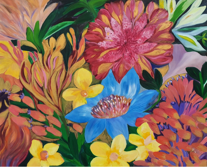 Energizing Flower A-1 · Oil on canvas · 100 x 80cm · Energizing Flower A-1 · Oil on canvas