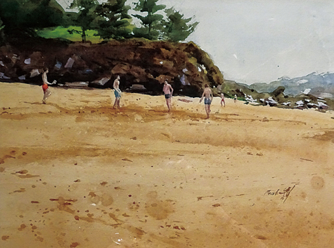 christian flores, 남미의 바다(7) · 수채화 · 36x27cm · Sea of South America (7) · Watercoloring