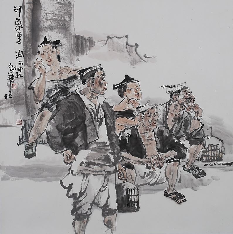 <한중문화예술교류전> · 전시 작품 중 일부 · exhibition work