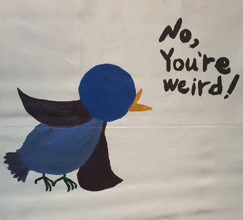 No,You_re Weird · acrylic on canvas · 90x90cm · 2019 · No,You_re Weird · acrylic on canvas