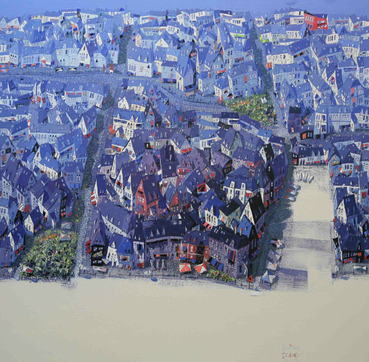 기대어 사는 곳 · 혼합재료 · 100x100cm · 2012 · A place to lean on · Mixed materials