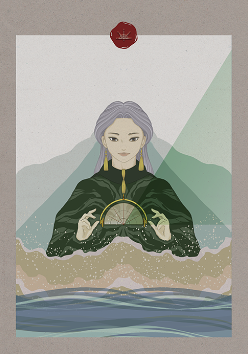 <오름 상상 그림 하나, 서쪽 열두 오름> 전시작품 · <An Imaginative Picture of  Oreum, and 12 Western Oreums> Exhibition Piece