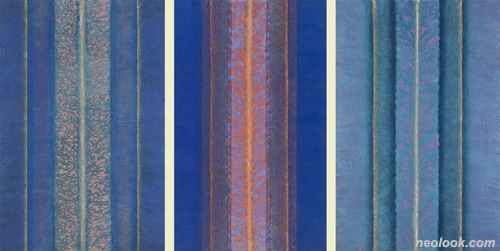 빛의 울림(삼부작) · 혼합매체 · 180×360cm · 2019 · The Echo of Light(trilogy) · Mixed media