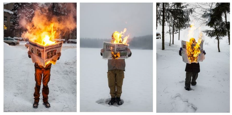 Burning News · 2011 - 2013 ⓒTim Parchikov, 사진제공 공근혜갤러리 · Burning News
