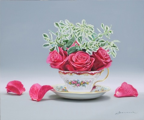 다화 · 캔버스에 유채 · 72.7x60.6cm · 2018 · Talking Over Tea · Oil on Canvas