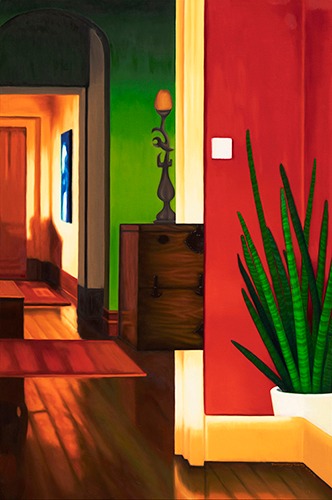 복도 · oil on linen · 145cmx97cm · 2018-2019 · A Hallway · oil on linen
