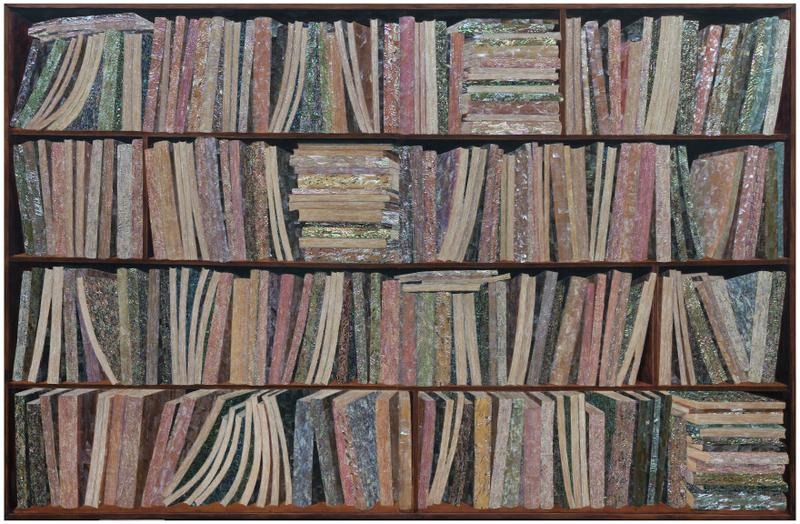 김덕용, 색즉시공 공즉시색 The Fullness of Emptiness · 나무에 혼합재료 (진주층) · 163.5x249x6cm · 2019 · The Fullness of Emptiness · Mixed media on wood (mother-of-pearl)