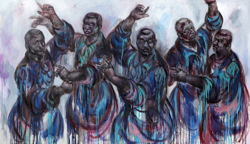 박진영, 초인-춤, · 캔버스에 유채 · 140x244cm · 2018 · Park Jin-young, Superman-Dancing · Oil on canvas