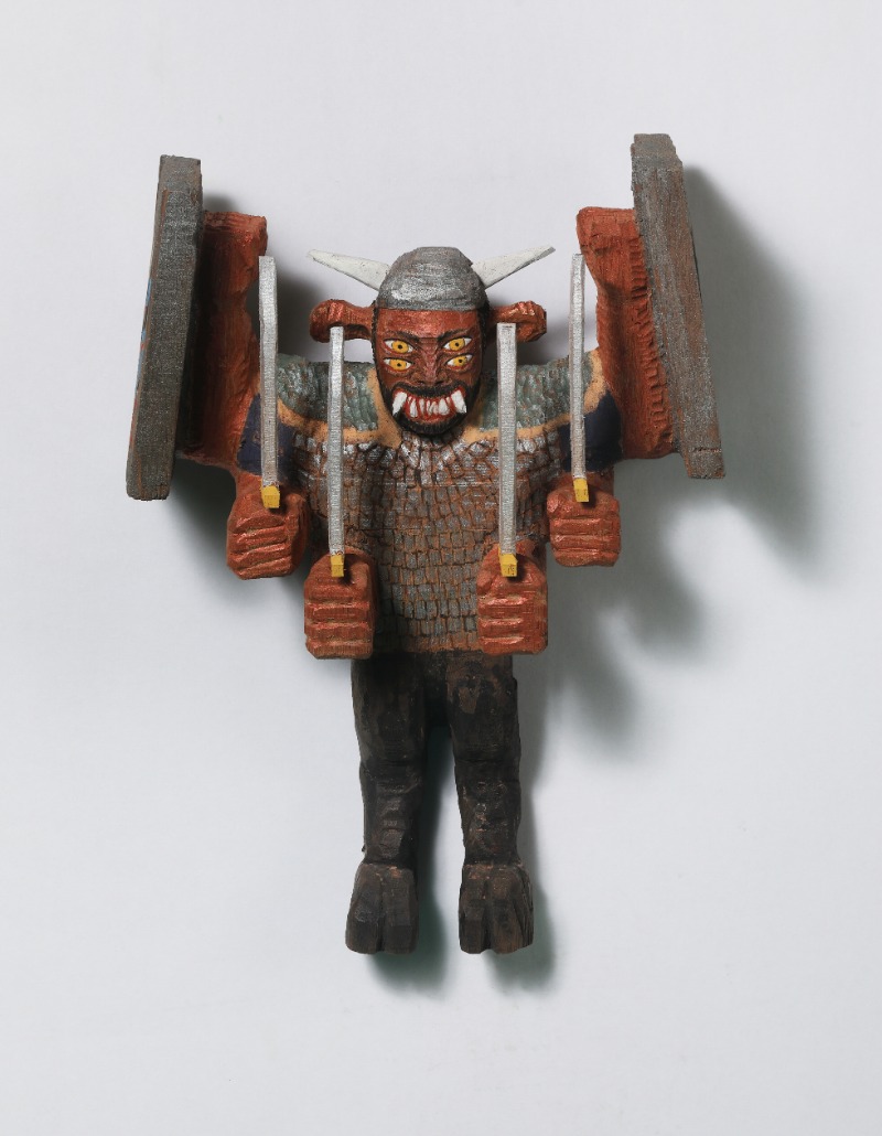 치우 · Painted wood · 41(h)x36x17.5cm · 2020 · Chiwoo · Painted wood