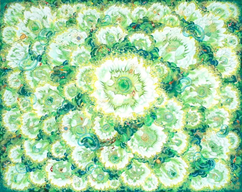 夢 · 한지에 채색 · 162.2x130cm · 2018 · Dream · Color on Korean paper