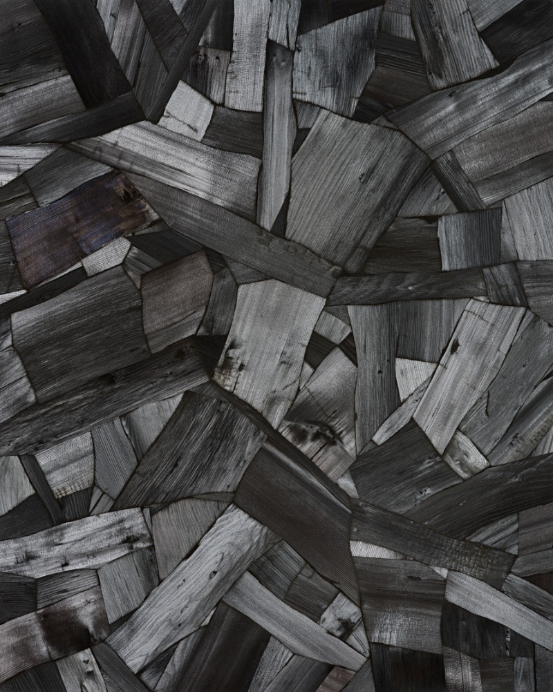 이배, Issu du feu-ch78 · charcoal on canvas · 100x80cm · 2003 · Lee bae, Issu du feu-ch78 · charcoal on canvas