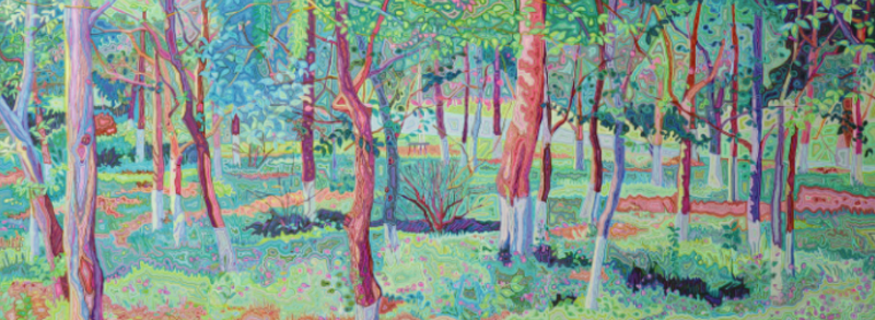walk in the scene · Acrylic on Canvas · 60x160cm · 2020 · walk in the scene · Acrylic on Canvas