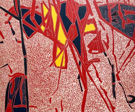 삼라일상森羅一象 · 자작나무에 혼합재료 · 60.6x72.7cm · 2020