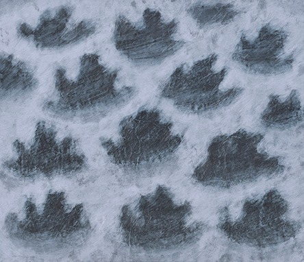 견뎌내는 시간들 [191212] · 한지에 먹, 아크릴채색 · 64.5×75cm · 2019 · Enduring times [191212]
