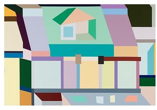 Legoscape · acrylic on canvas · 130x194cm · 2019 ⓒJen Pak, 사진제공 공근혜갤러리 · Legoscape · acrylic on canvas