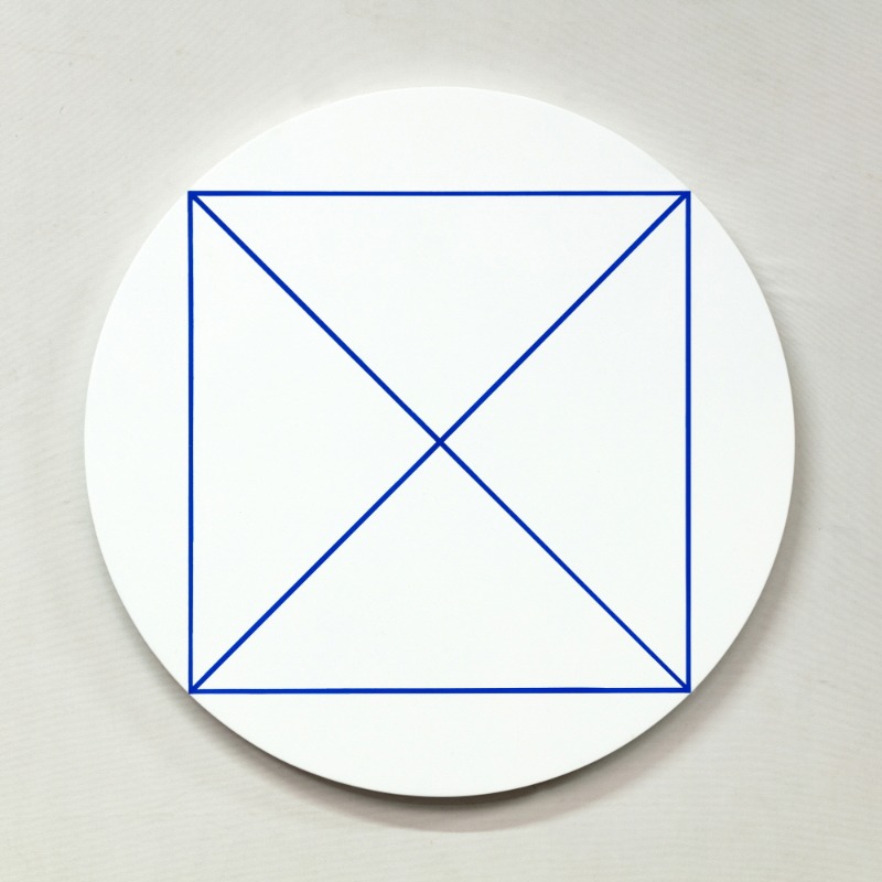 B2 · Flashe vinyl paint on birch wood · 45.72 cm diameter (18 inch) · 2020 · B2 · Flashe vinyl paint on birch wood
