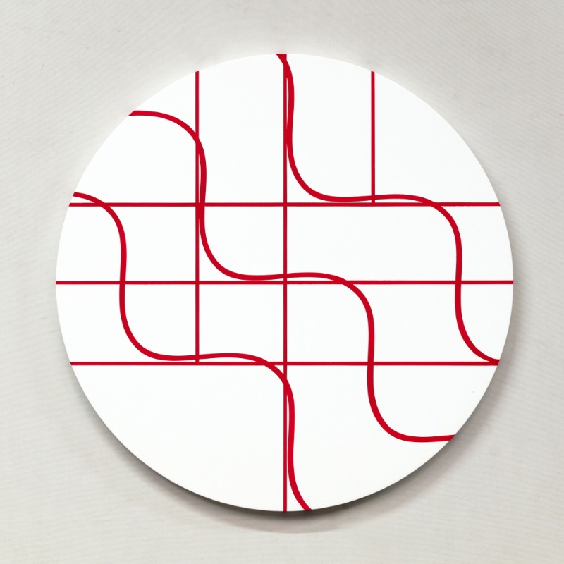 R14 · Flashe vinyl paint on birch wood · 45.72 cm diameter (18 inch) · 2020 · R14 · Flashe vinyl paint on birch wood